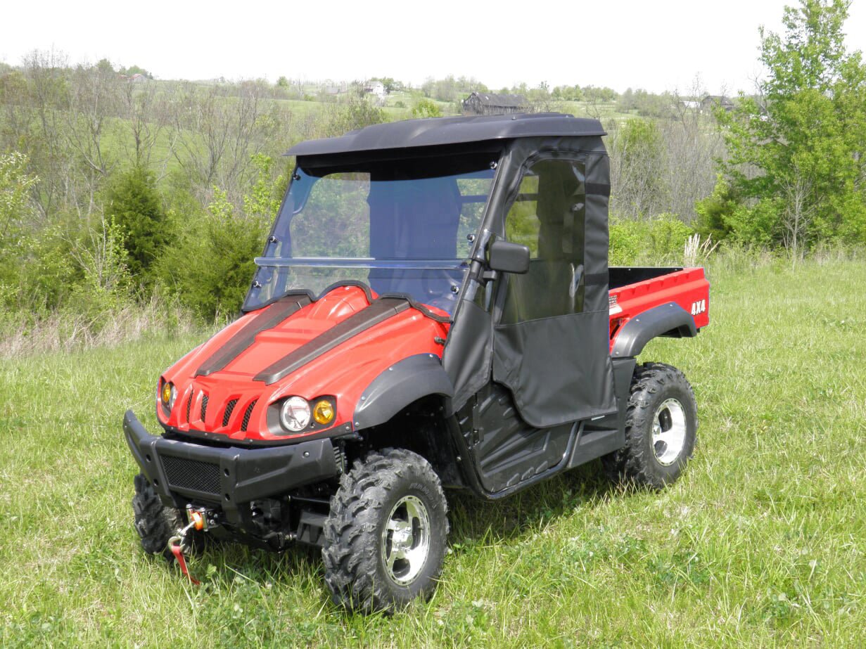 HiSun 500/700 - 2 Pc Scratch-Resistant Windshield w/Clamp and Vent Options