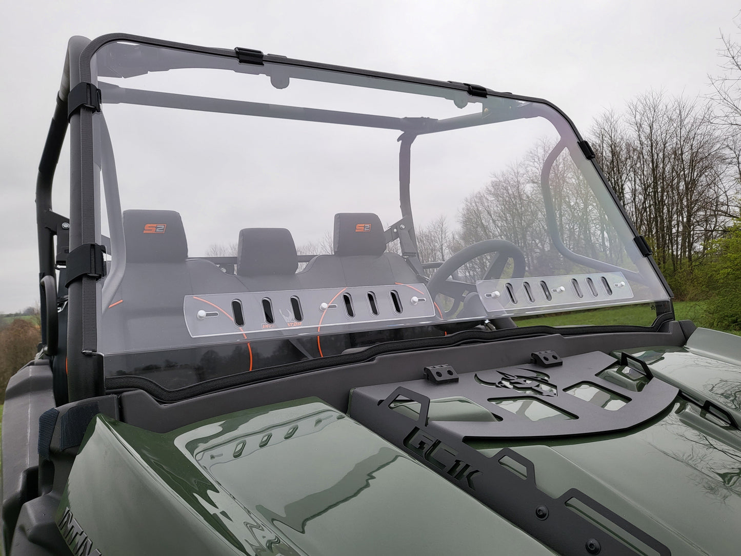 Intimidator GC1K 3-Seater - 1 Pc Windshield with Vent, Clamp, and Hard Coat Options