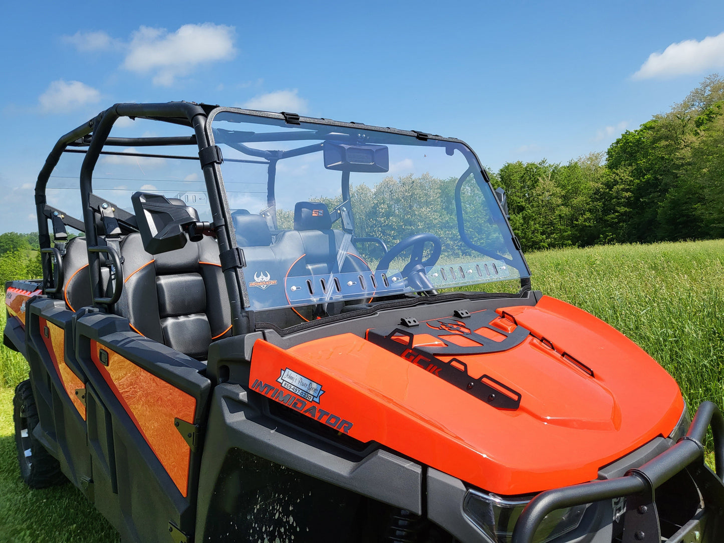 Intimidator GC1K 6-Seater - 1 Pc Windshield with Vent, Clamp, and Hard Coat Options