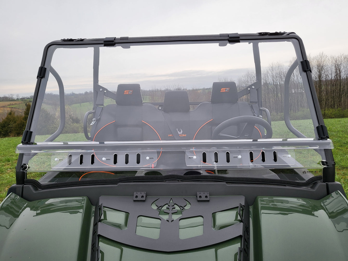 Intimidator GC1K 6-Seater - 2 Pc Windshield with Vent, Clamp, and Hard Coat Options