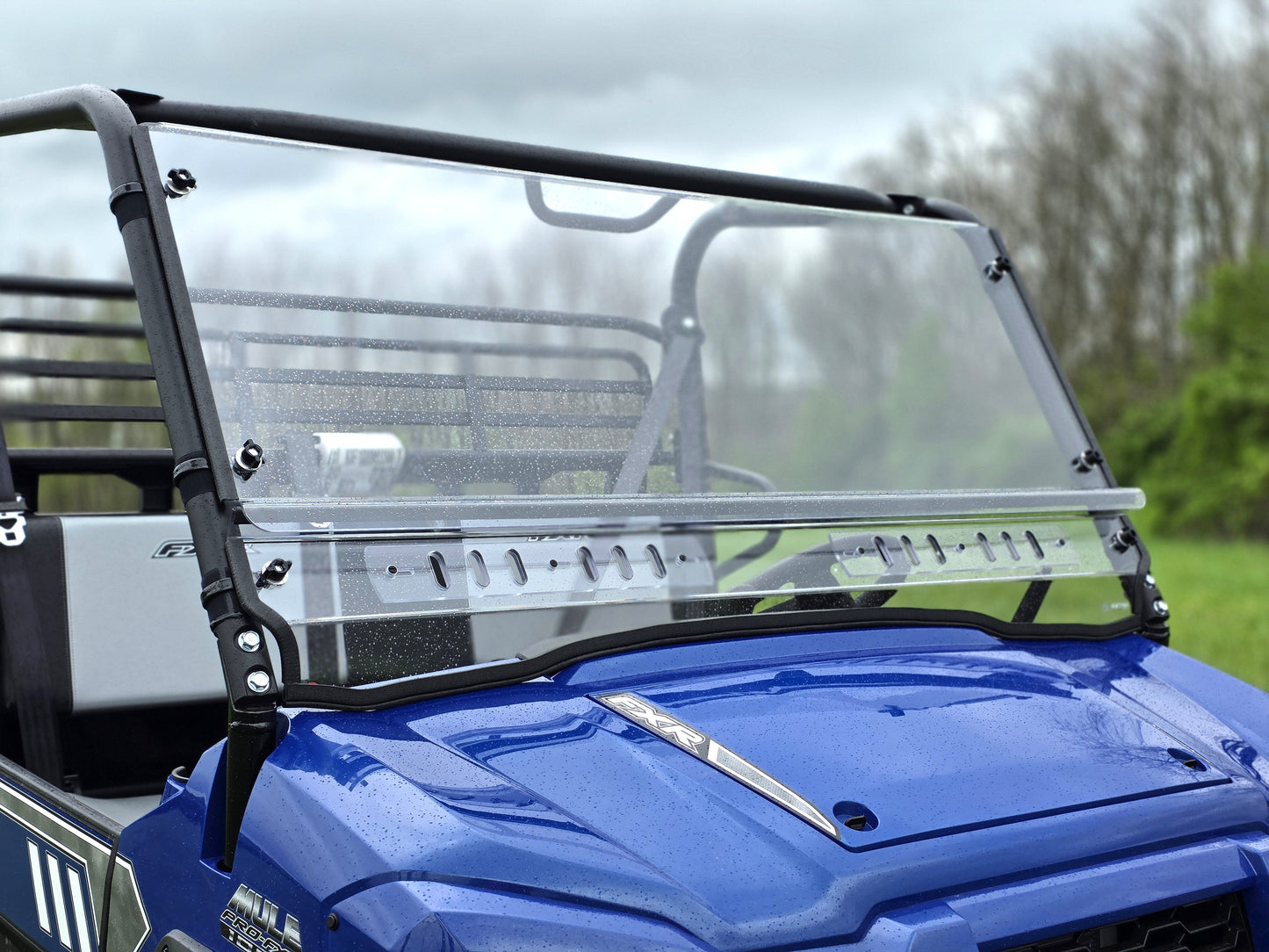 Kawasaki Pro FXR - 2 Pc Scratch-Resistant Windshield with Vent/Clamp Options