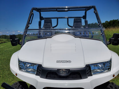 Kymco 700 (2018+) - 2 Pc Scratch-Resistant Windshield with Vent and Clamp Options