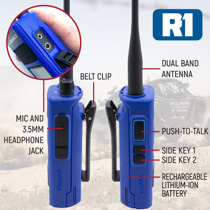 Rugged Radios 2 PACK - R1 Business Band Digital Analog Handheld Radio - By Rugged Radios