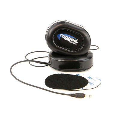 Rugged Radios Alpha Audio Speaker Pods - Velcro Mounting and Gel Ear Pods - Stereo & Mono 3.5mm