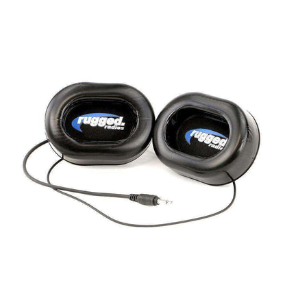 Rugged Radios Alpha Audio Speaker Pods - Velcro Mounting and Gel Ear Pods - Stereo & Mono 3.5mm