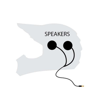 Rugged Radios Alpha Audio Velcro Mount Helmet Speakers - Stereo 3.5mm - by Rugged Radios