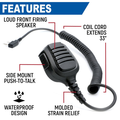 Rugged Radios BUNDLE - Rugged GMR2 PLUS GMRS and FRS Two Way Handheld Radio with Hand Mic