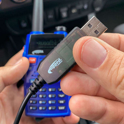 Rugged Radios GO FURTHER BUNDLE - for V3 and RH5R Handheld Radios - Long Range Antenna , XL Battery , and USB Charging Cable