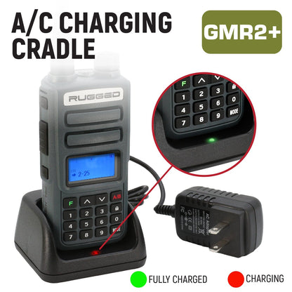Rugged Radios GREAT OUTDOORS PACK - GMR2 PLUS GMRS and FRS Two Way Handheld Radios with Lapel Mics and XL Batteries