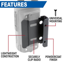 Rugged Radios Handheld Radio Mount for R1 / GMR2 / GMR2 PLUS / RDH16 / V3 / RH5R