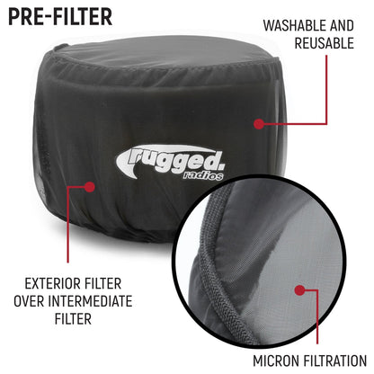 Rugged Radios HIGH PERFORMANCE Filter Kit for MAC Air Helmet Pumper