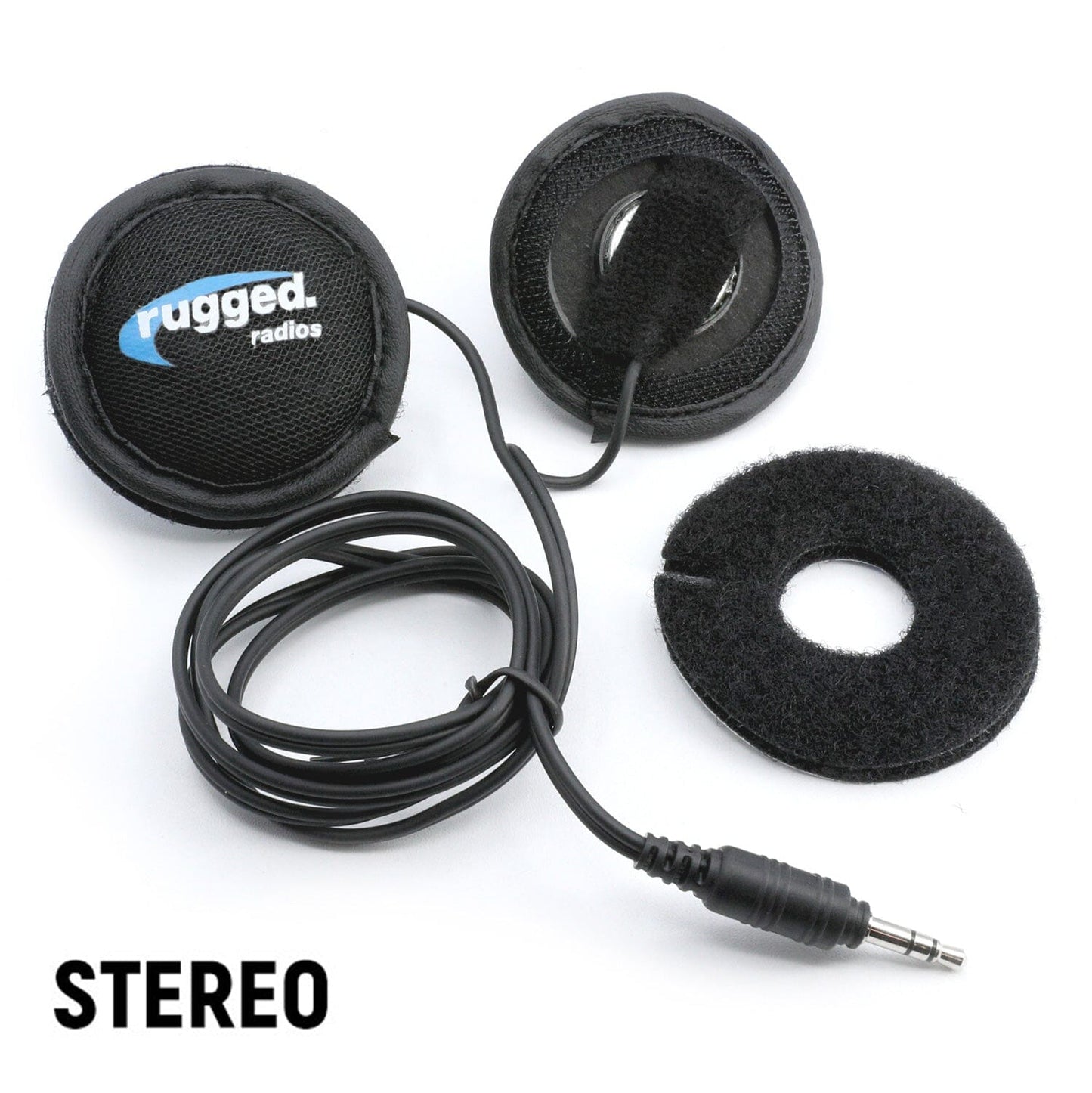 Rugged Radios Velcro Mount Helmet Speakers - Mono and Stereo