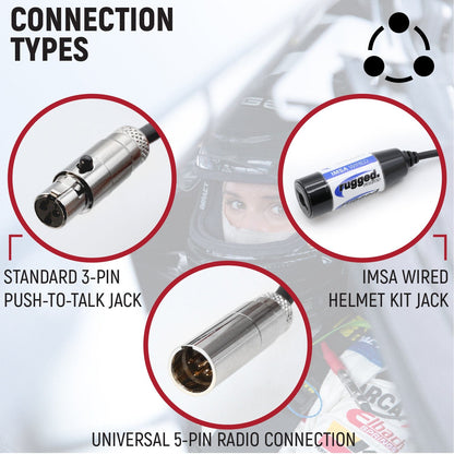Rugged Radios IMSA 4-Conductor 4C Circle Track Road Race Car Harness