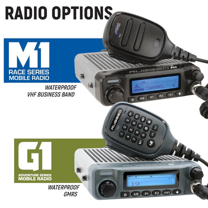 Rugged Radios Kawasaki Teryx KRX Complete Communication Kit with Bluetooth Intercom and 2-Way Radio