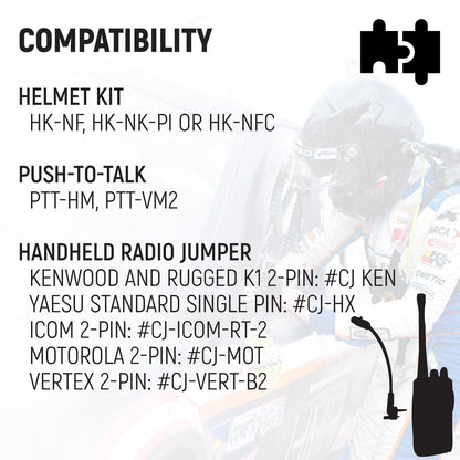 Rugged Radios NASCAR 3-Conductor 3C Circle Track Road Race Car Harness
