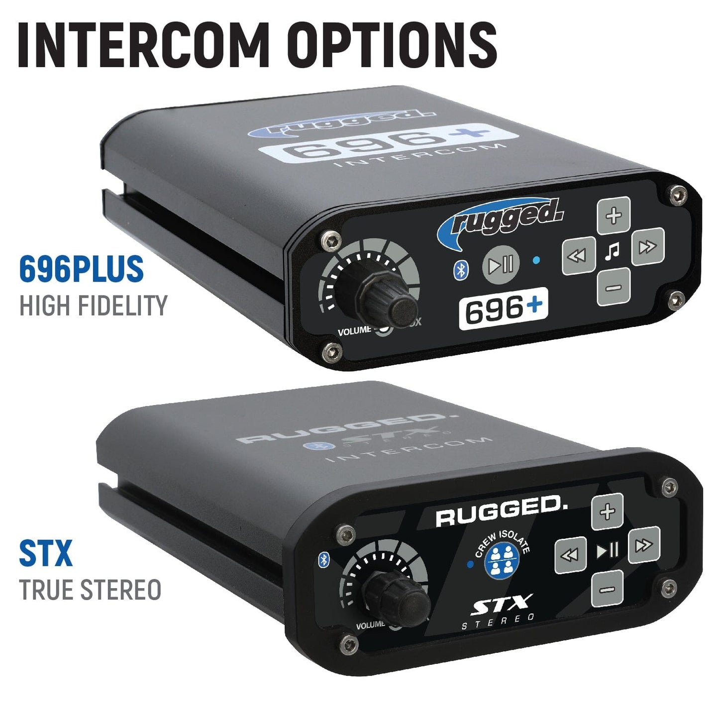 Rugged Radios Polaris General Complete Communication Kit with Bluetooth Intercom and 2-Way Radio