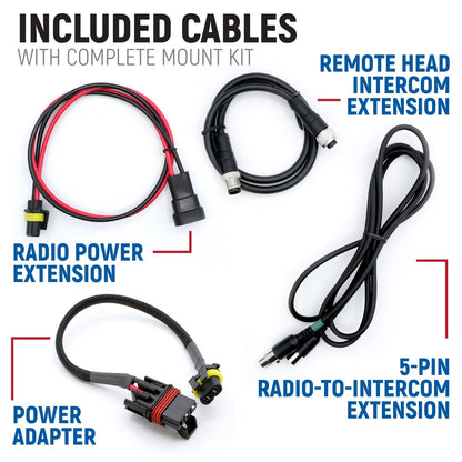 Rugged Radios Polaris Xpedition Complete Communication Kit with Bluetooth Intercom and 2-Way Radio