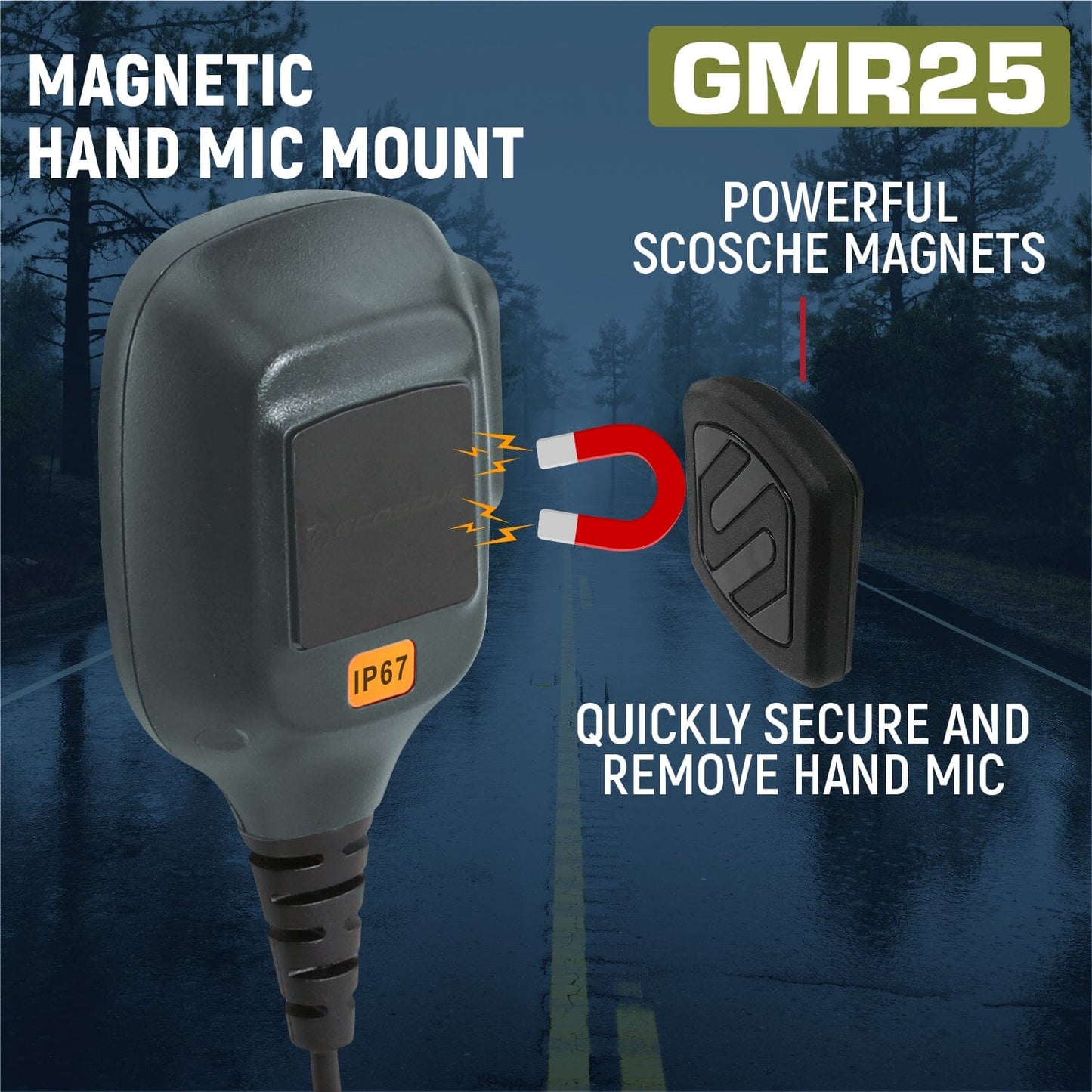 Rugged Radios Radio Kit - GMR25 Waterproof GMRS Band Mobile Radio with Antenna