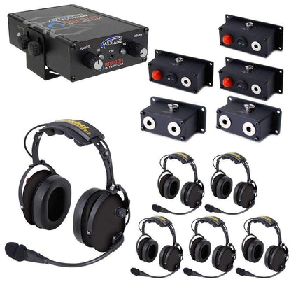 Rugged Radios Fire Safety Industrial Dual Radio Intercom 6 Place with Pump Panel Kit with RRP800