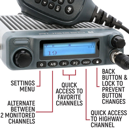 Rugged Radios Rugged G1 ADVENTURE SERIES Waterproof GMRS Mobile Radio
