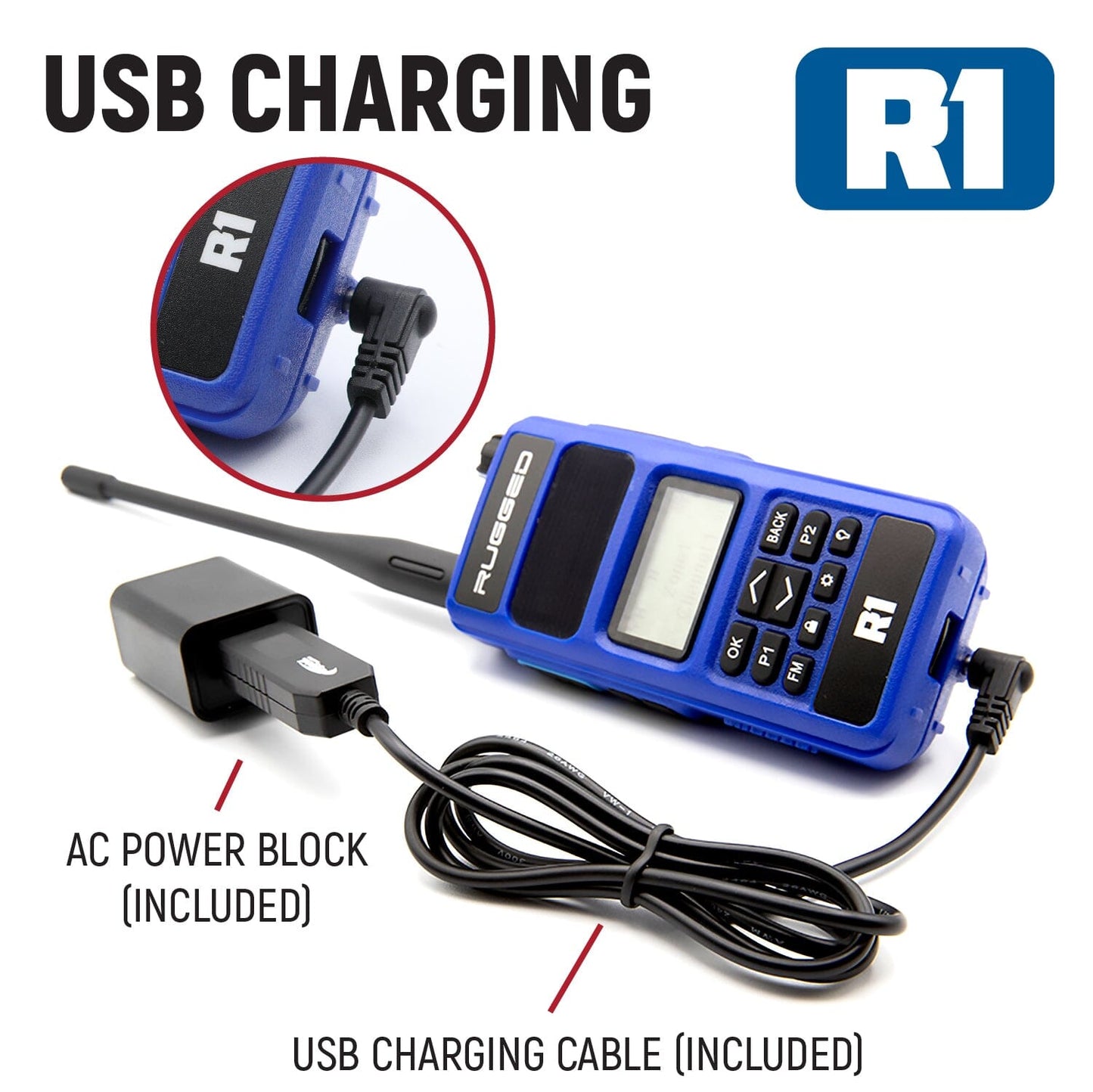 Rugged Radios Rugged R1 Business Band Handheld Radio - Digital and Analog