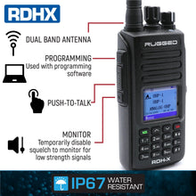 Rugged Radios Rugged RDH-X Waterproof Business Band Handheld - Digital and Analog