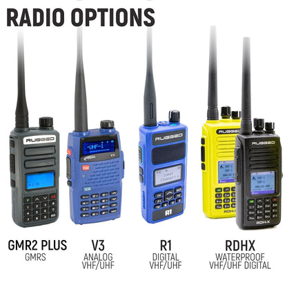 Rugged Radios SUPER SPORT Complete Motorcycle Communication Kit with Lightweight SPORT Cables