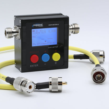 Rugged Radios SWR UHF & VHF Antenna Power Meter with Cables
