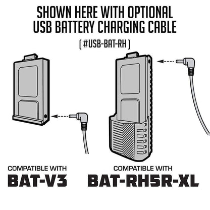 Rugged Radios V3 Replacement Battery with 12v Charge Port