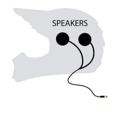 Rugged Radios Velcro Mount Helmet Speakers - Mono and Stereo