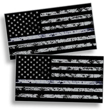 Black Ops Distressed American Flag Black & White Sticker