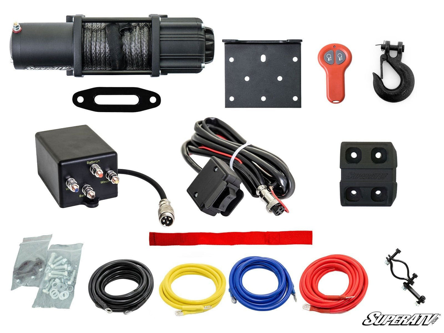 SuperATV Winch Mounting Plate for Polaris Ranger XP 1000